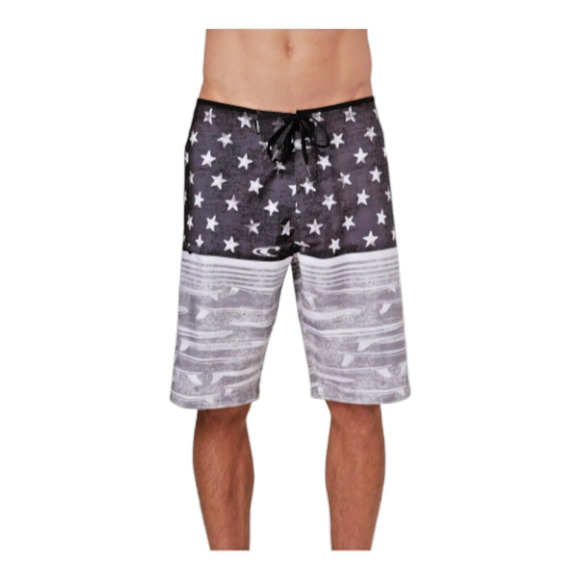 O'Neill GI Jack Surf Patriot Hyperfreak Boardshorts 29 Surf Patriot Black - Picture 1 of 9